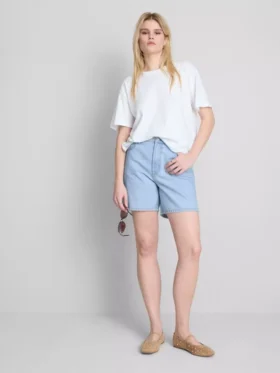 Bermudashort van katoenen denim