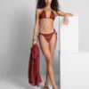 Bikinibroekje met kettingdetail en strik aan de zijkant