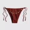 Bikinibroekje met kettingdetail en strik aan de zijkant