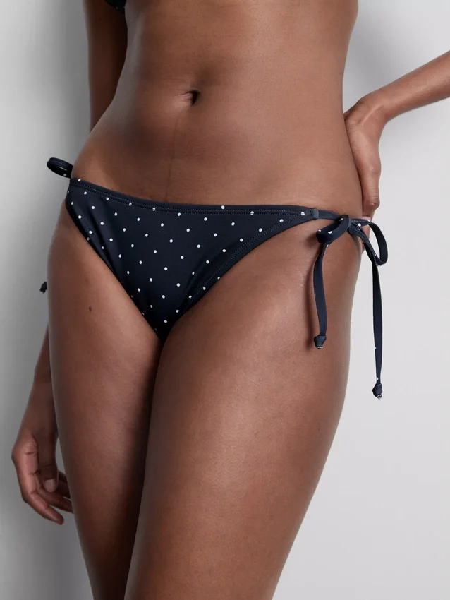Bikinibroekje met print en strik aan de zijkant