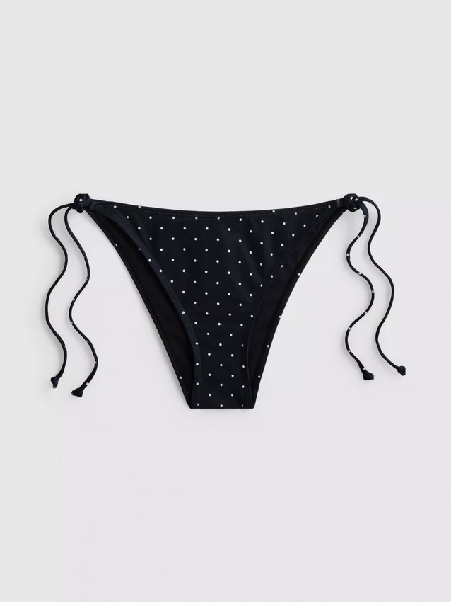 Bikinibroekje met print en strik aan de zijkant