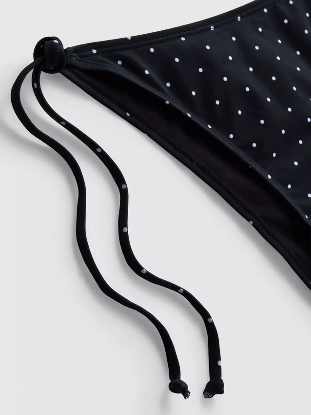 Bikinibroekje met print en strik aan de zijkant