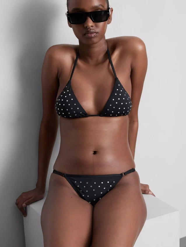Bikinibroekje met strass-steentjes