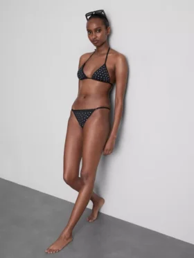 Bikinitop met driehoekige strass-versiering