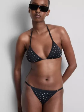Bikinitop met driehoekige strass-versiering