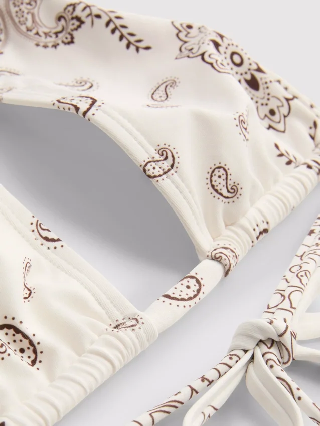 Bikinitop met halternek en bandana-print
