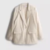 Blazer met enkele rij knopen van linnenmix
