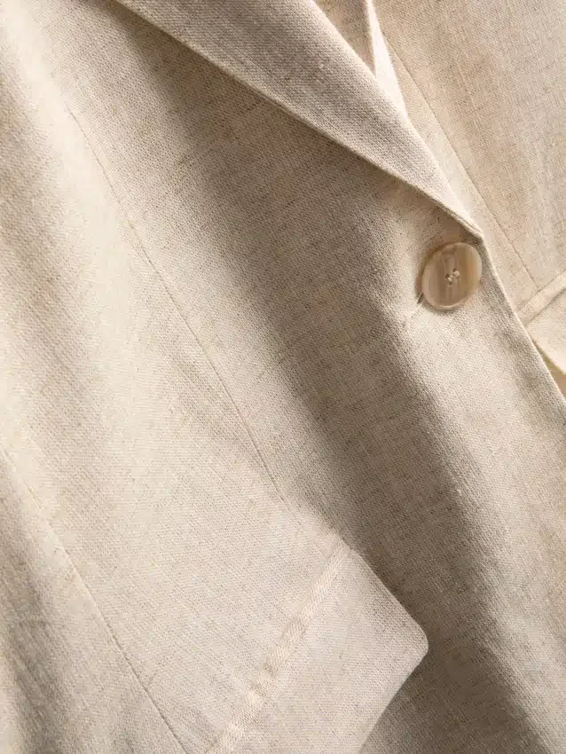 Blazer met enkele rij knopen van linnenmix