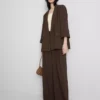 Blazer met gekartelde revers en structuur