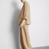 Blazer met gekartelde revers en structuur