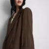Blazer met gekartelde revers en structuur