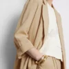 Blazer met gekartelde revers en structuur