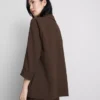 Blazer met gekartelde revers en structuur