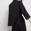 Blazer met gekartelde revers en structuur