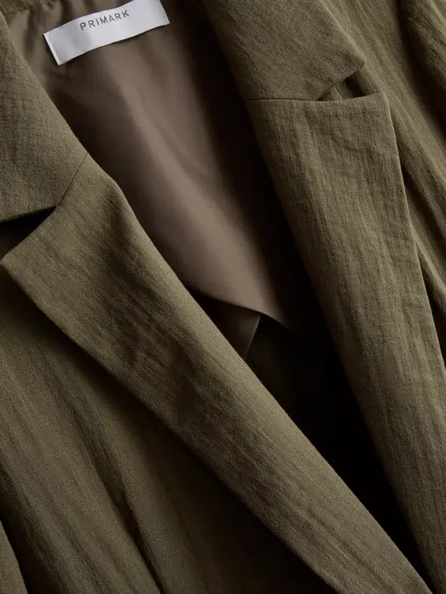 Blazer met gekartelde revers en structuur