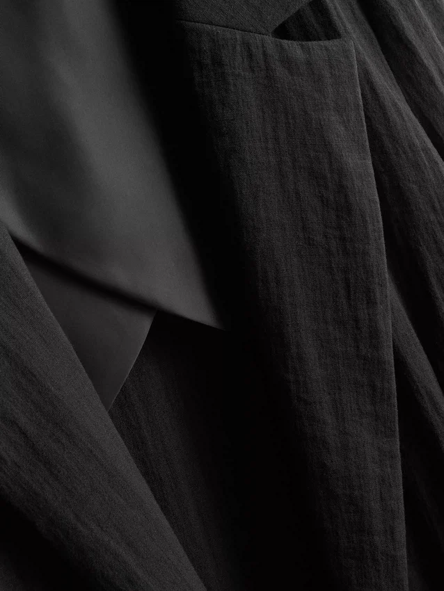 Blazer met gekartelde revers en structuur