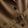 Blazer met korte mouwen en riemdetail