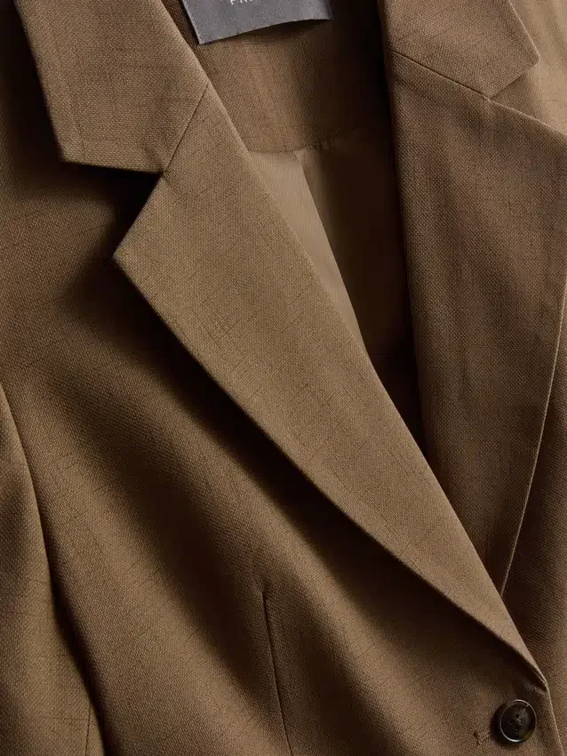 Blazer met korte mouwen en riemdetail