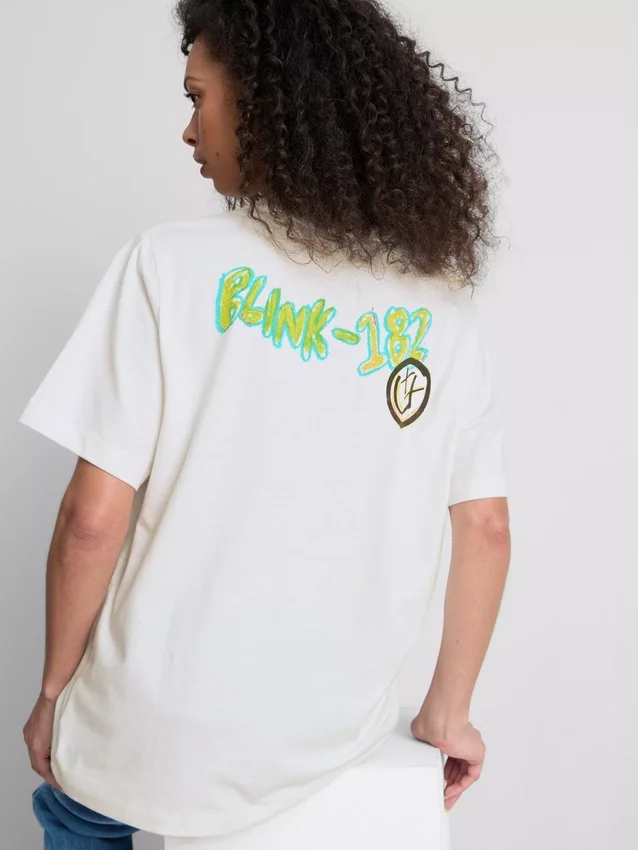 Blink 182 katoenen T-shirt met logo in relaxte pasvorm