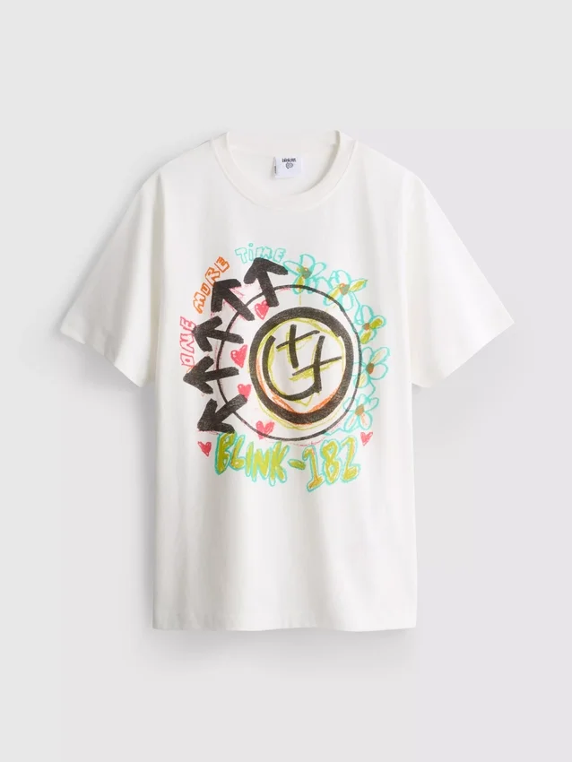 Blink 182 katoenen T-shirt met logo in relaxte pasvorm
