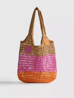 Bloemen-straw shopper