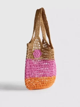 Bloemen-straw shopper