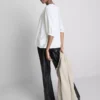 Blouse met 3/4-mouwen en V-hals
