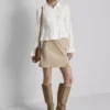 Blouse met gerimpelde peplumzoom