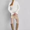 Blouse met gerimpelde peplumzoom