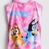 Bluey poncho met capuchon van badstof