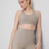 Bodysculpt sportieve crop-top met uitsnijdingen