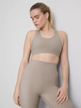 Bodysculpt sportieve crop-top met uitsnijdingen