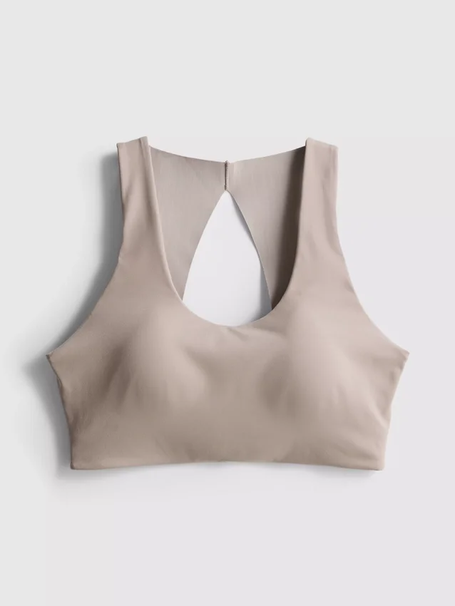 Bodysculpt sportieve crop-top met uitsnijdingen