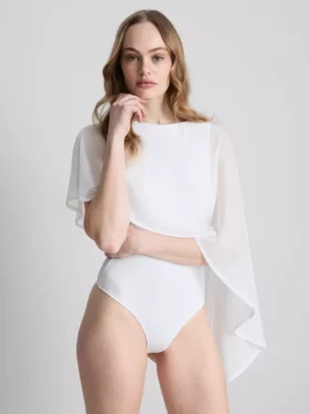 Bodysuit met cape-overlay