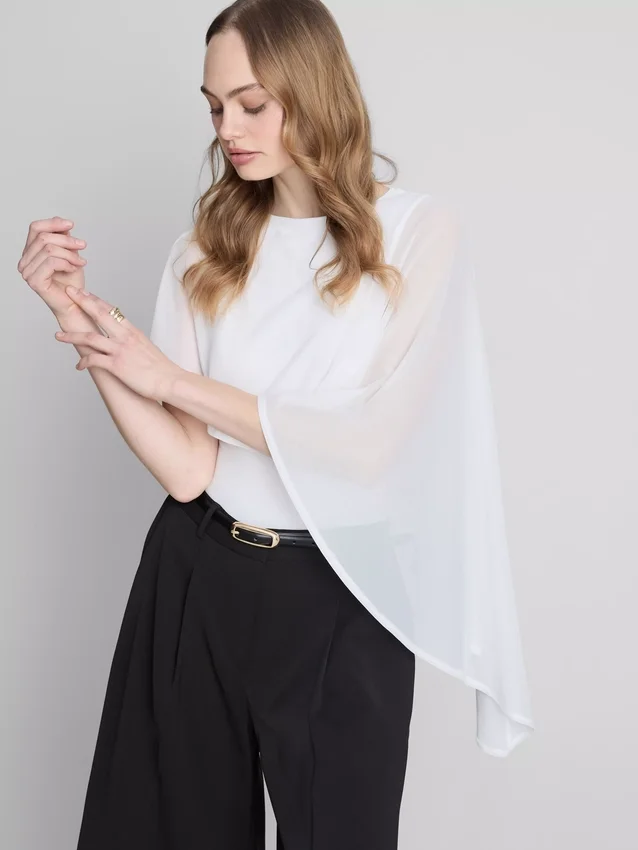 Bodysuit met cape-overlay