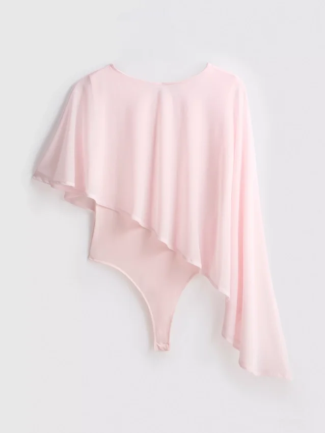 Bodysuit met cape-overlay