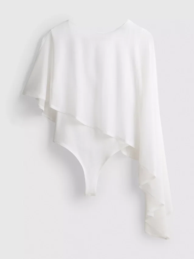 Bodysuit met cape-overlay