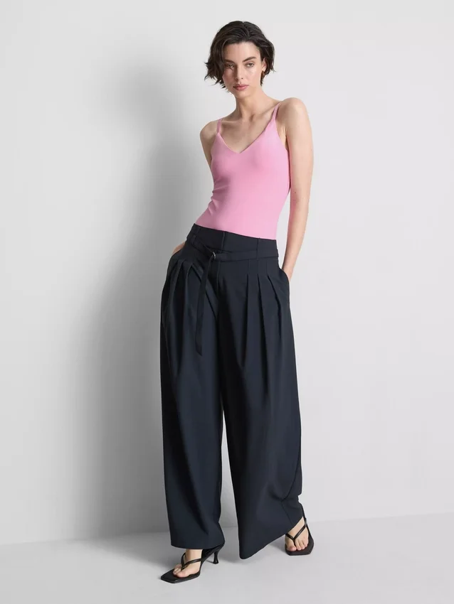 Bodysuit met V-hals en bandjes
