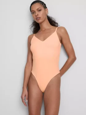 Bodysuit met V-hals en bandjes