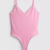 Bodysuit met V-hals en bandjes