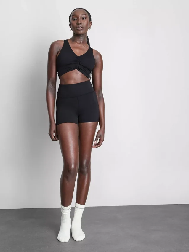 Boterzachte gerimpelde crop top