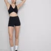 Boterzachte sportieve gerimpelde crop top