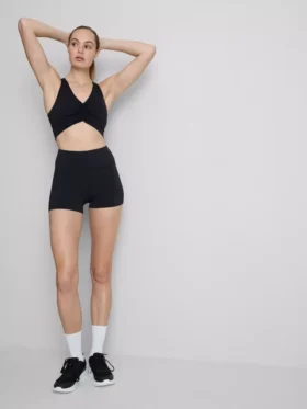 Boterzachte sportieve gerimpelde crop top