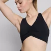Boterzachte sportieve gerimpelde crop top