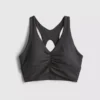 Boterzachte sportieve gerimpelde crop top