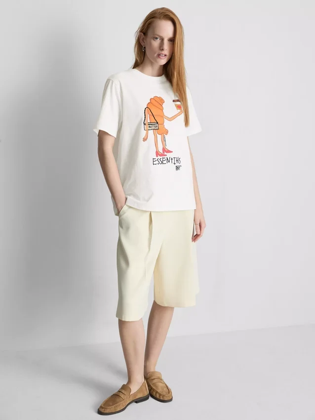 Bouffants and Broken Hearts katoenen croissant-T-shirt