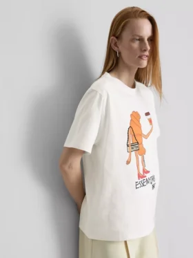 Bouffants and Broken Hearts katoenen croissant-T-shirt