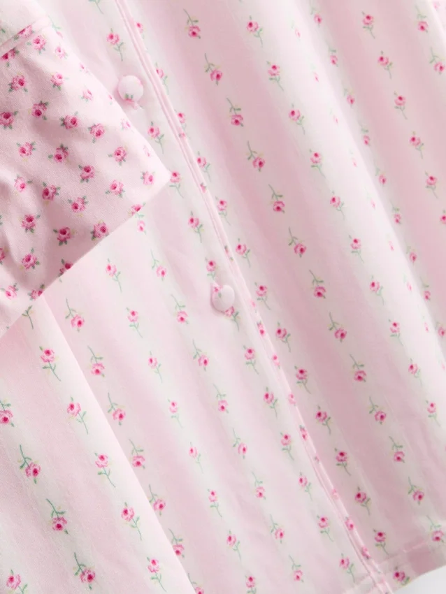 Boyfriend-nachthemd met bloemenprint