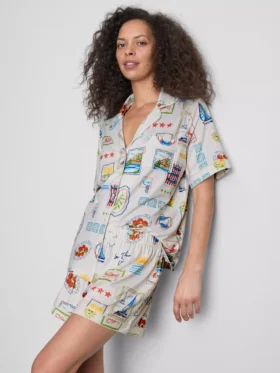 Boyfriend-pyjama’s met korte broek