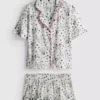 Boyfriend-pyjama's met korte broek en print van Disney's 101 Dalmatiërs